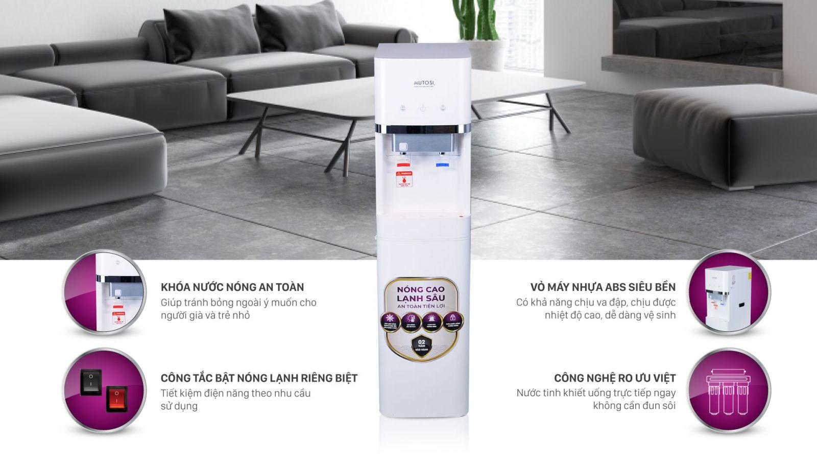 Cây nước nóng lạnh Mutosi cho văn phòng MD-450ROQ