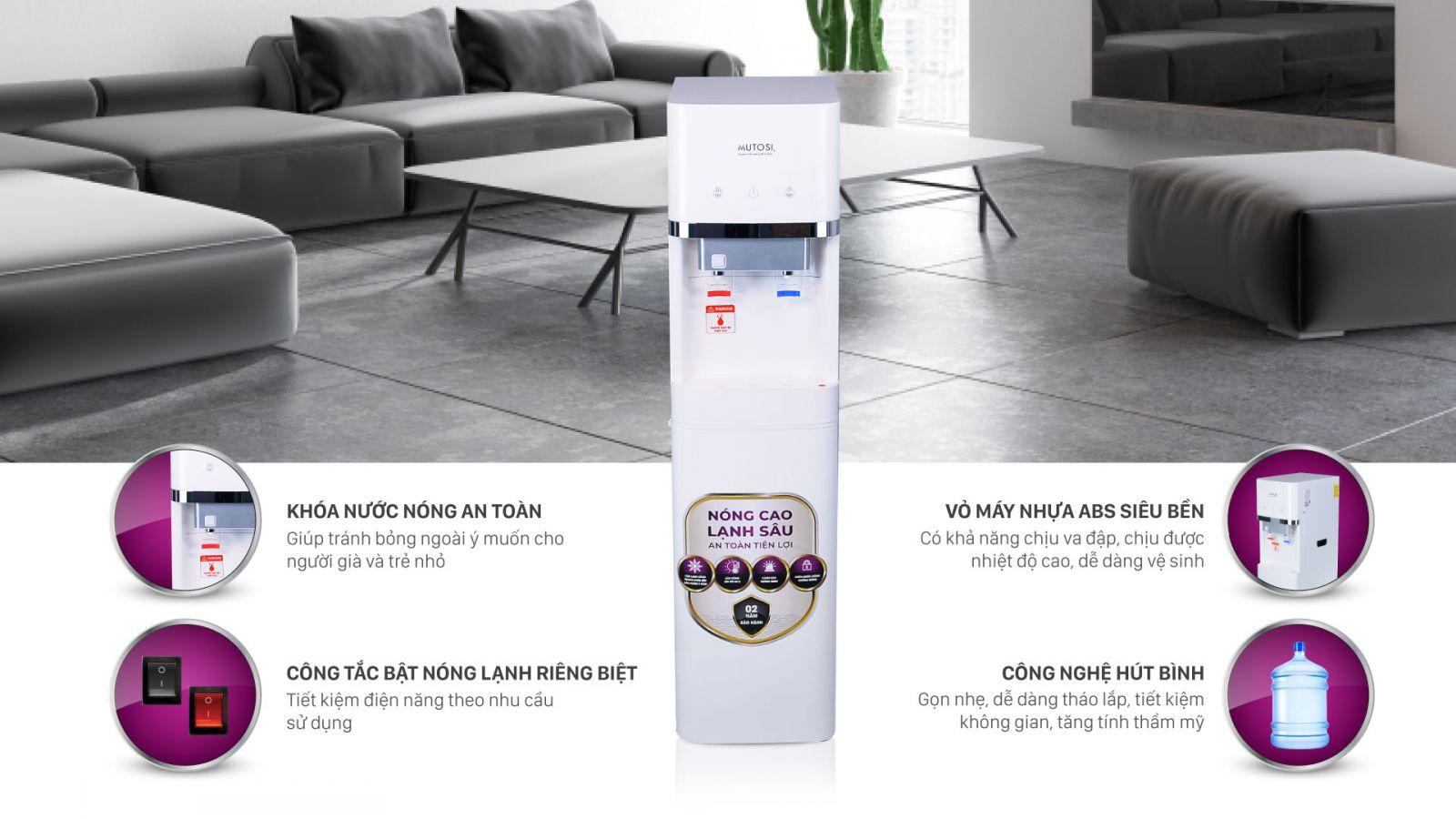 Cây nước nóng lạnh Mutosi MD-450 hút bình