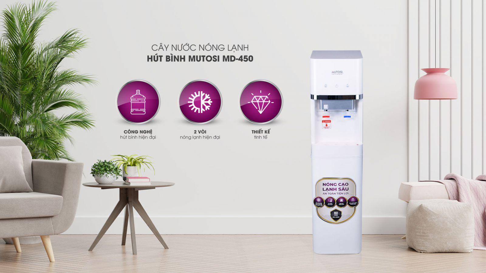 Cây nước nóng lạnh Mutosi MD-450 hút bình