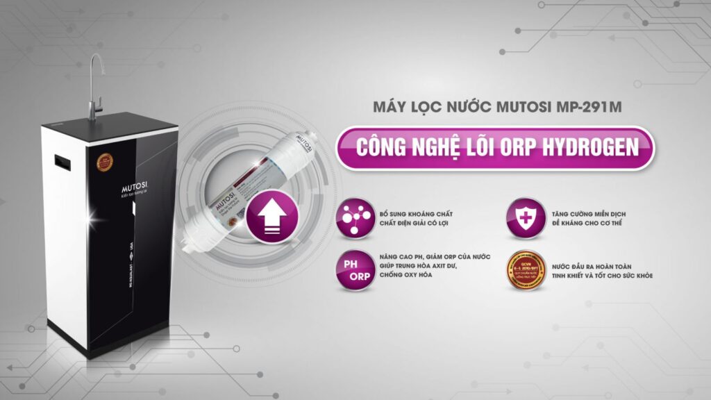 Máy lọc nước Mutosi 9 lõi MP-291M có tủ