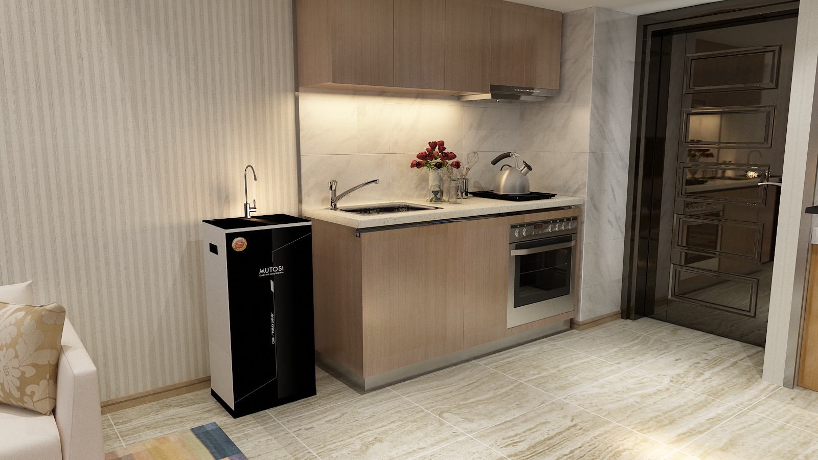 Máy lọc nước Mutosi 9 lõi MP-291M-NC có tủ