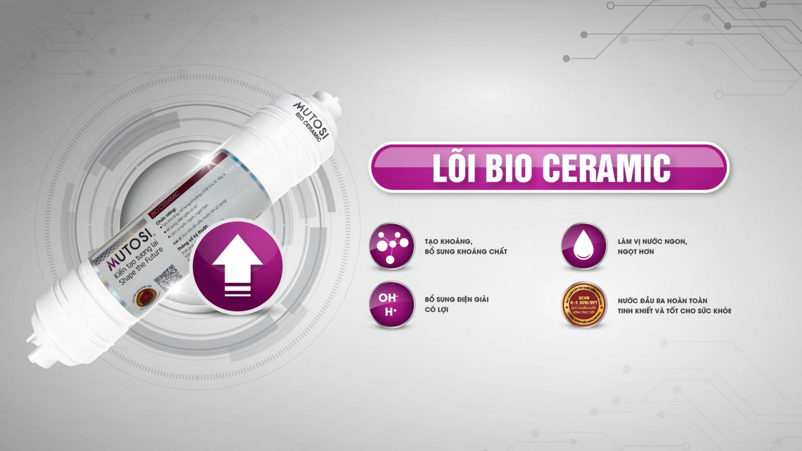 Máy lọc nước RO DOW Aqualast MP-7100A 10 lõi có tủ